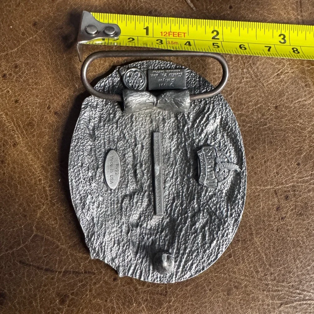 Vintage 1991 Siskiyou‎ Belt Buckle Fire Fighter Department America's Heros USA